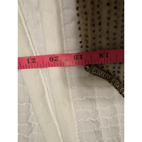 Women's Nude Sheer Embellished Top, By Black, Size Large - Picture 7 of 9